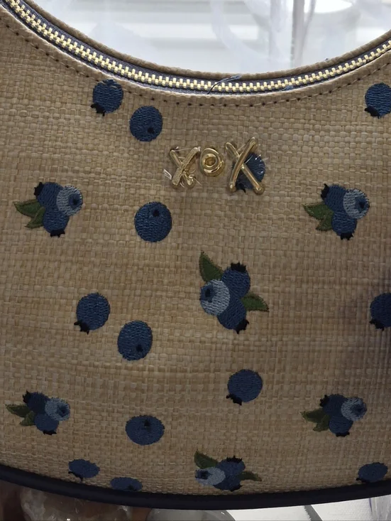 Betsey Johnson Straw Blueberry Shoulder Bag - Picture 7 of 7